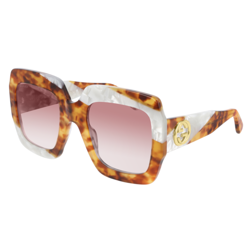 Gucci GG0178S square sunglasses in Havana