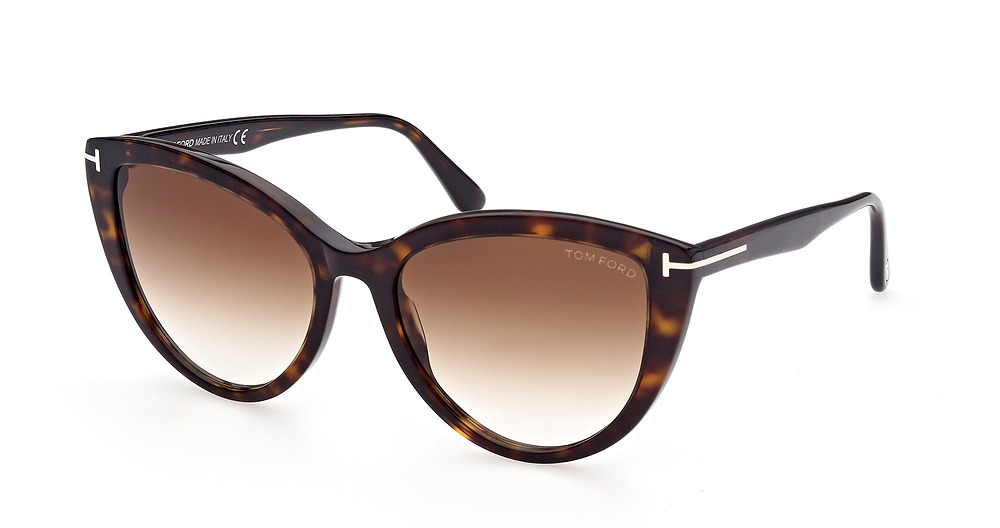 Tom Ford FT0915 cateye sunglasses in Dark Havana/Gradient Brown