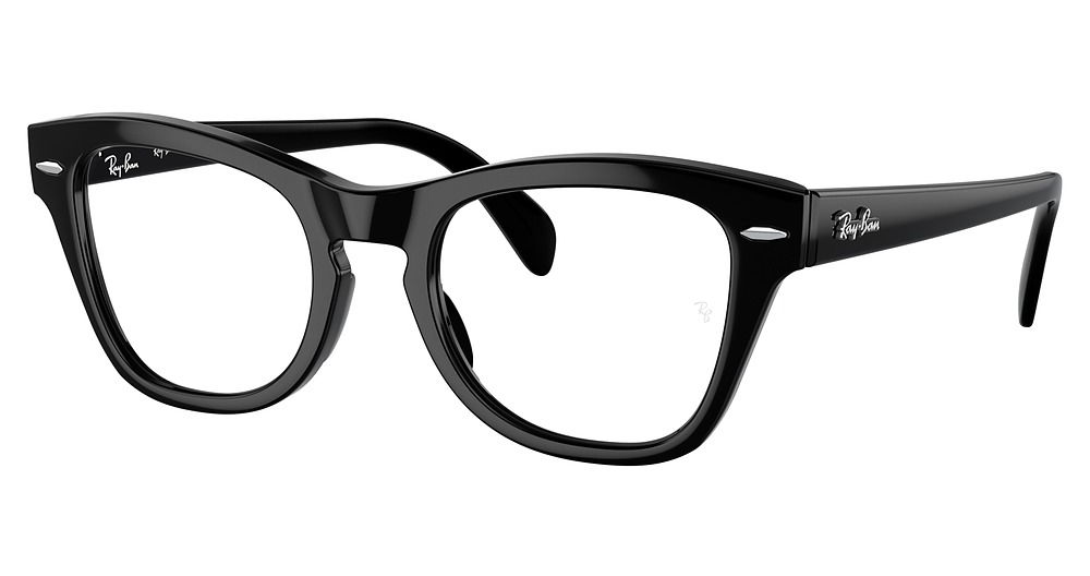 Ray-Ban RX0707V round eyeglasses in Black