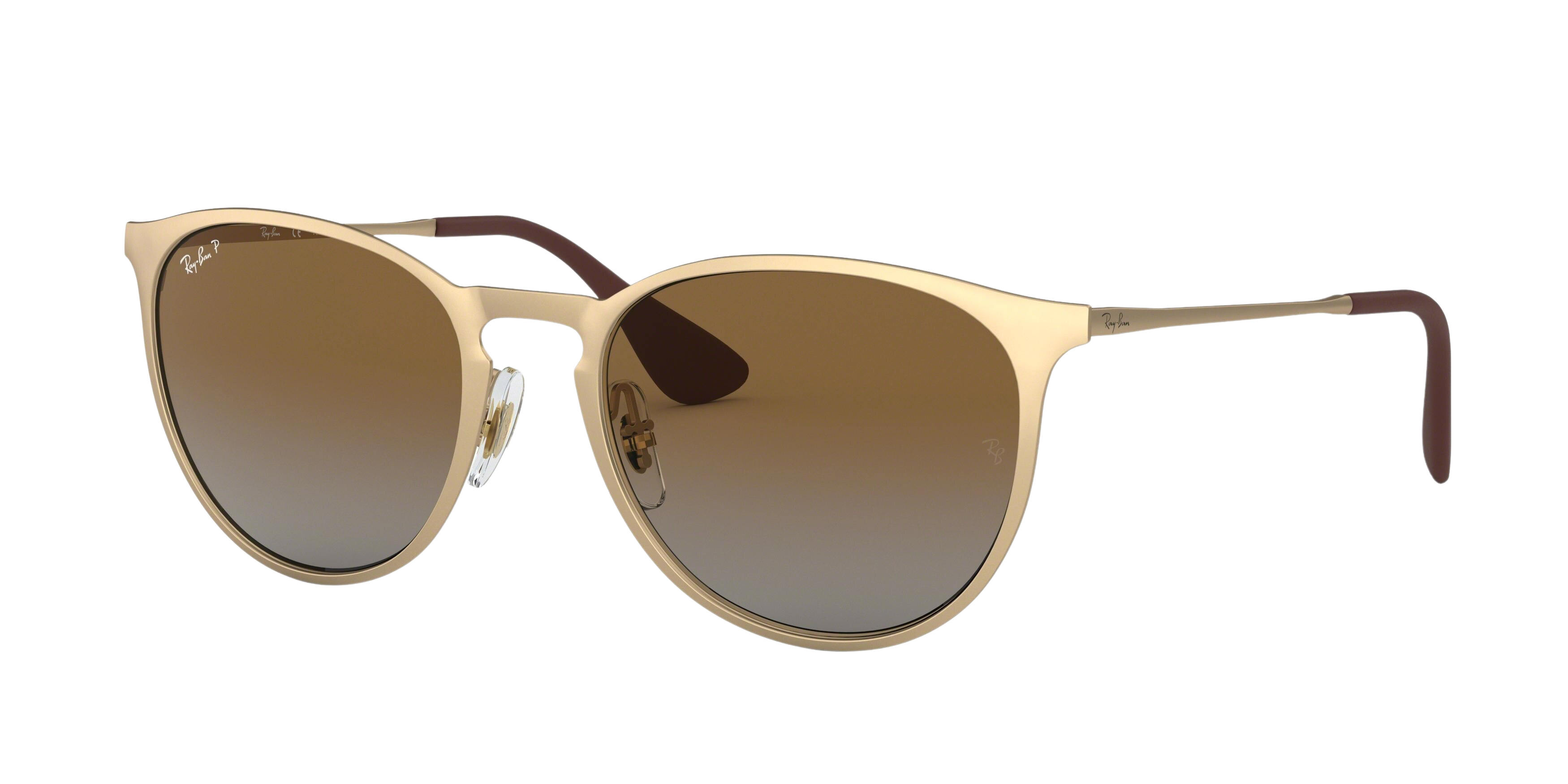 Ray-Ban RB3539 round sunglasses in Matte Gold
