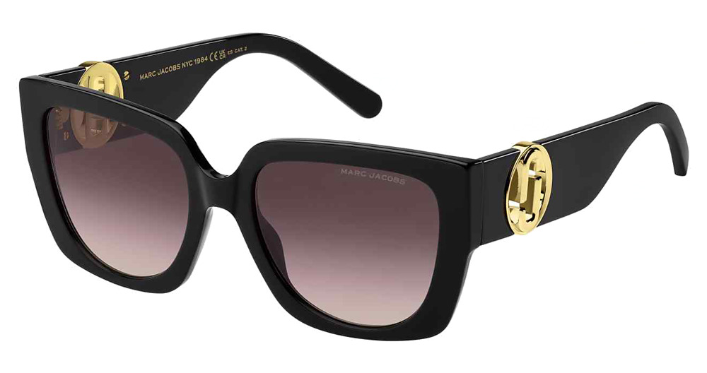 Marc Jacobs MARC 687/S square sunglasses in Black/Brown Shaded