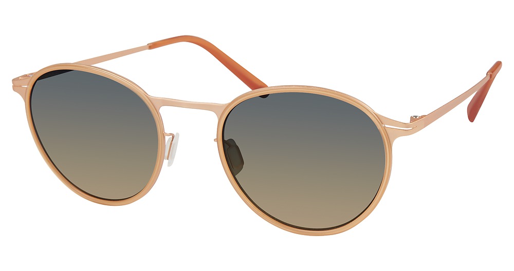 Modo 684 round sunglasses in Nude/Green Beige Gradient