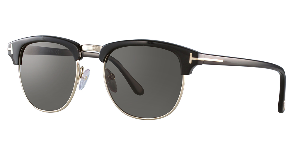 Tom Ford FT0248 rectangle sunglasses in Black/Other/Green