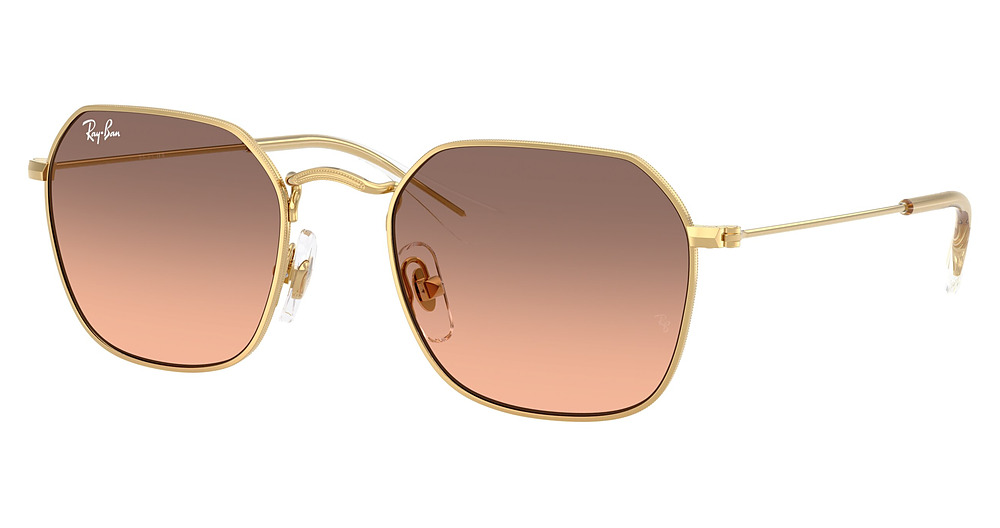 Ray-Ban RJ9594S irregular sunglasses in Arista/Pink Gradient Grey