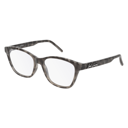 Saint Laurent SL 338 round eyeglasses in Grey Grey Transparent
