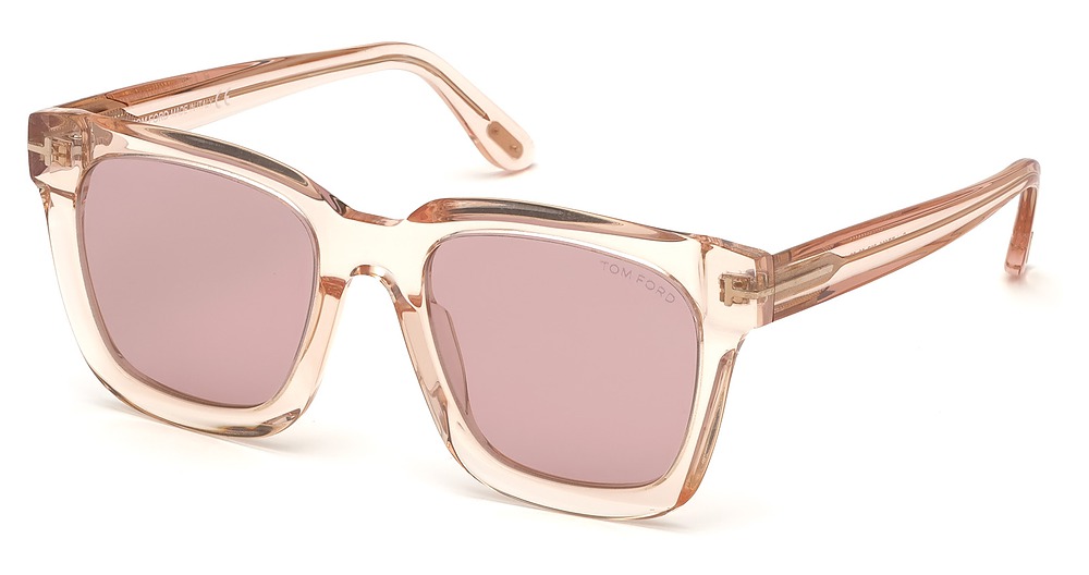 Tom Ford FT0690 irregular sunglasses in Shiny Pink/Gradient Or Mirror Violet