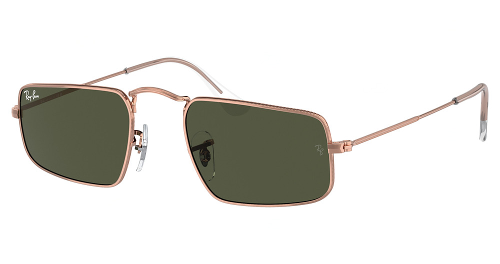 Ray-Ban RB3957 JULIE square sunglasses in Rose Gold/Green
