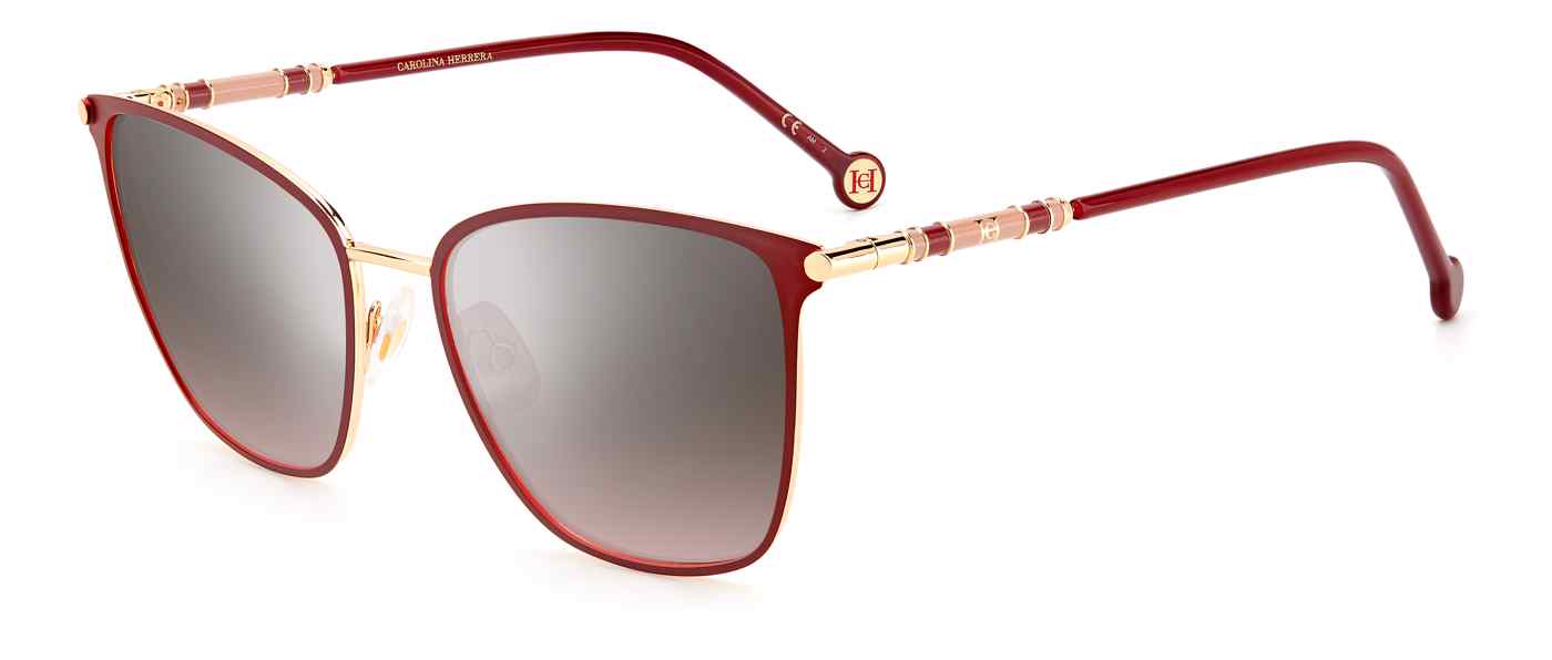 Carolina Herrera CH-0030/S square sunglasses in Gold Burgundy