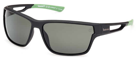 matte black / green polarized