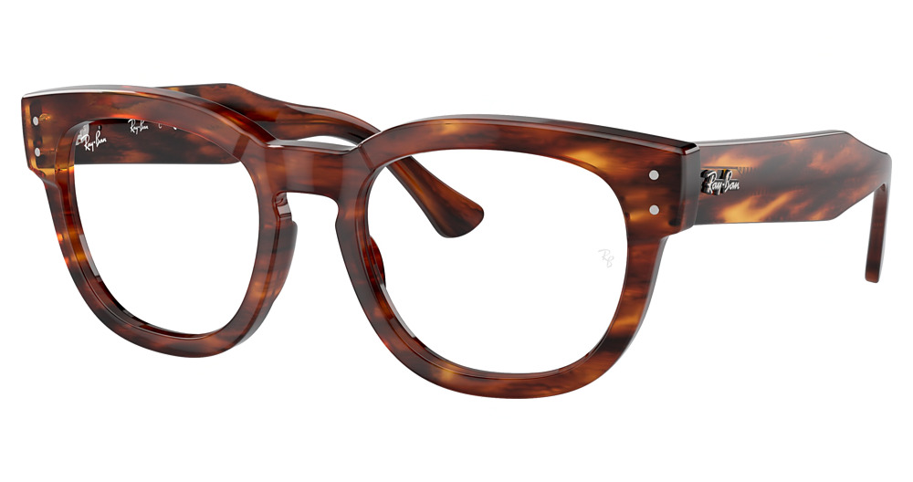 Ray-Ban RX0298V MEGA HAWKEYE round eyeglasses in Striped Havana