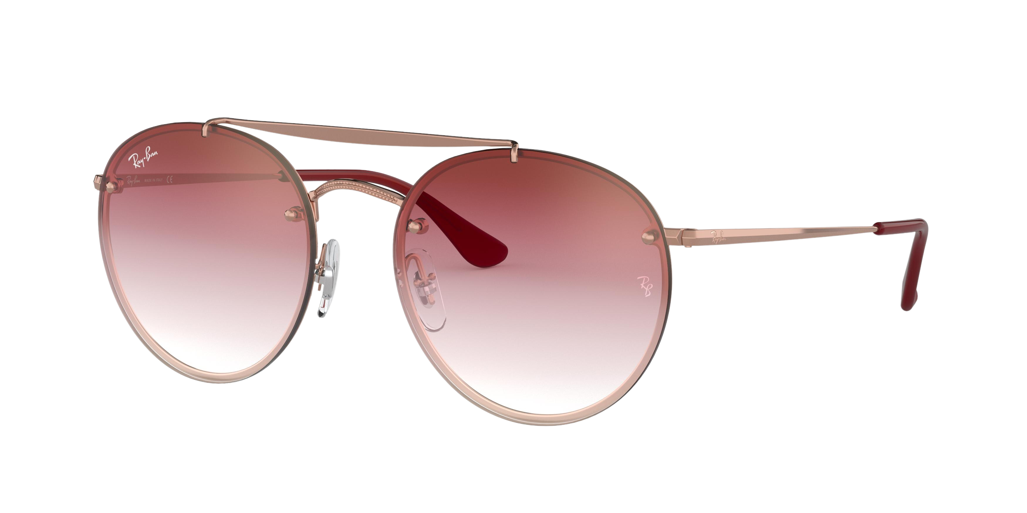 Ray-Ban RB3614N round sunglasses in Demi Gloss Copper