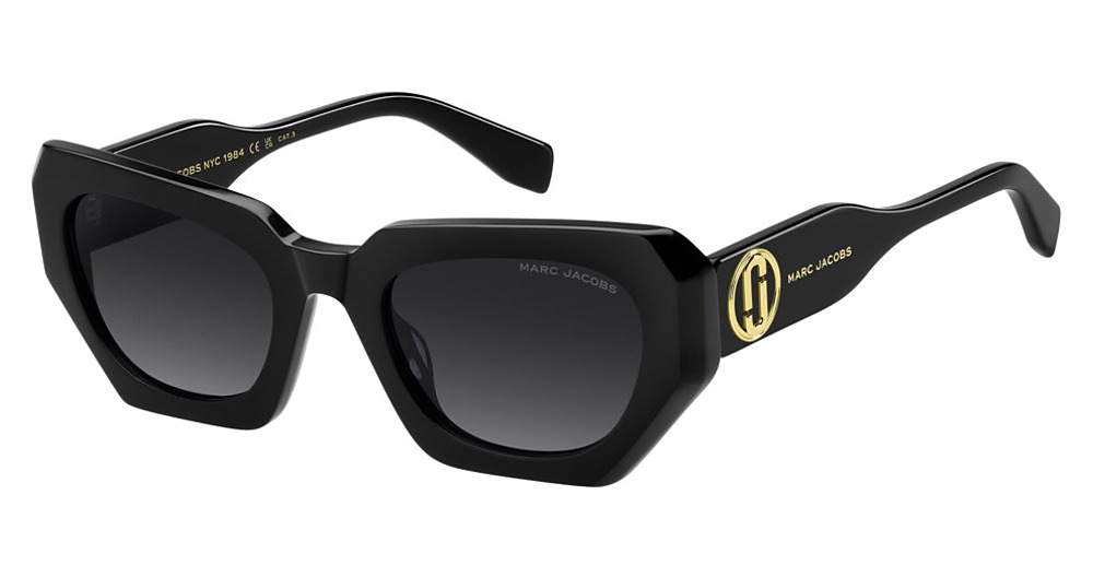 Marc Jacobs MARC 851/S irregular sunglasses in Black/Dark Grey Shaded