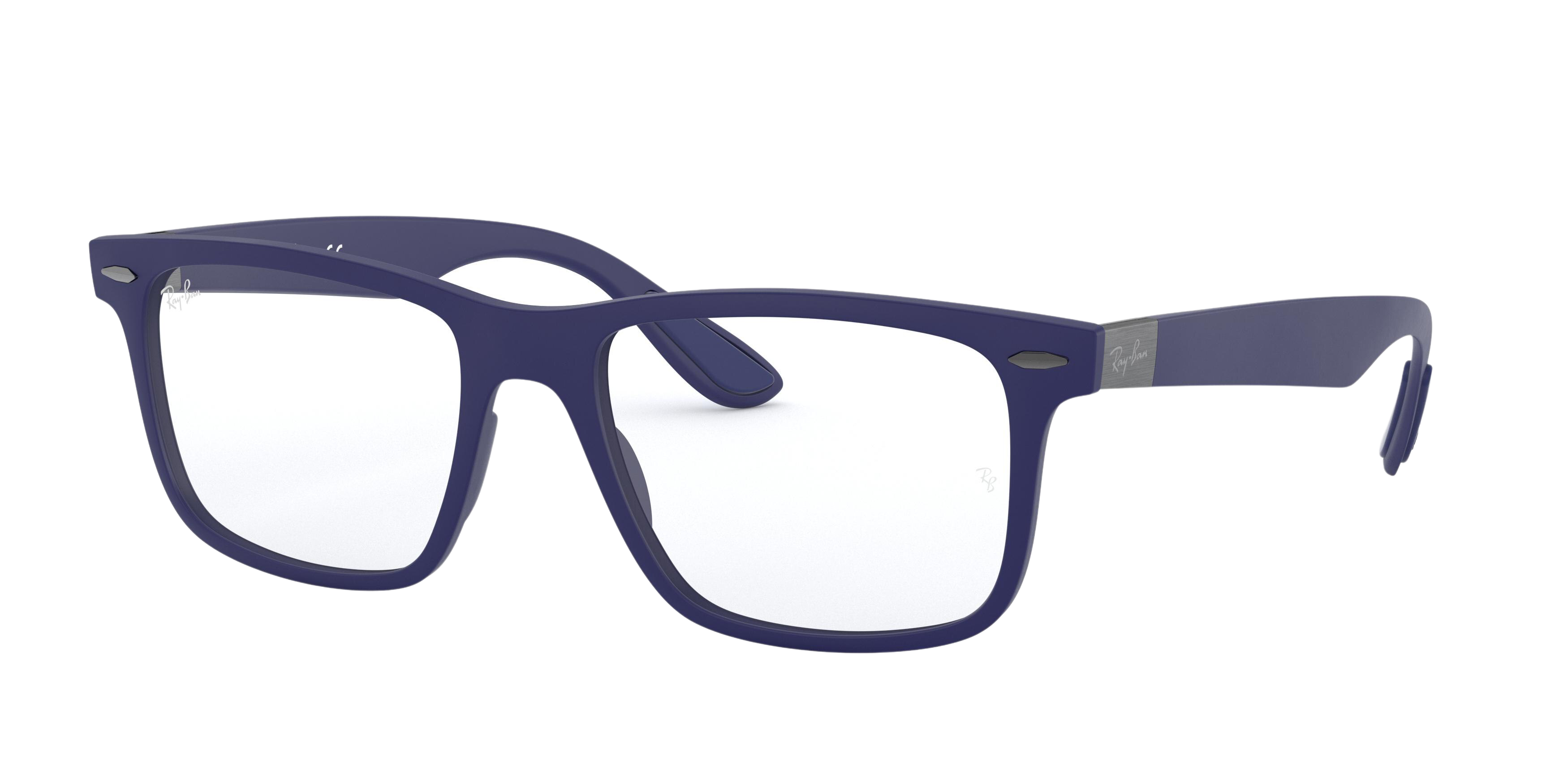 Ray-Ban RX7165 square eyeglasses in Sand Blue