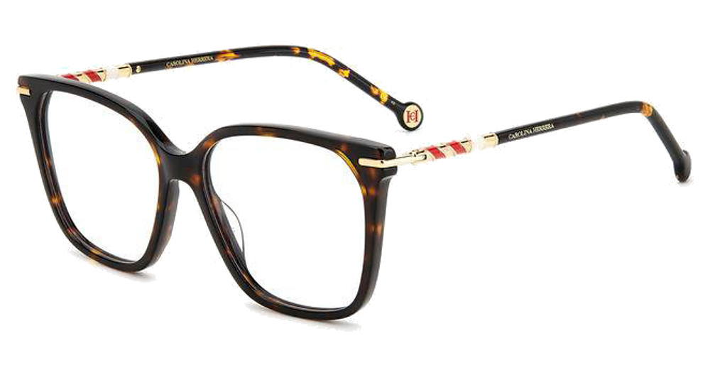 Carolina Herrera HER 0094 rectangle eyeglasses in Havana