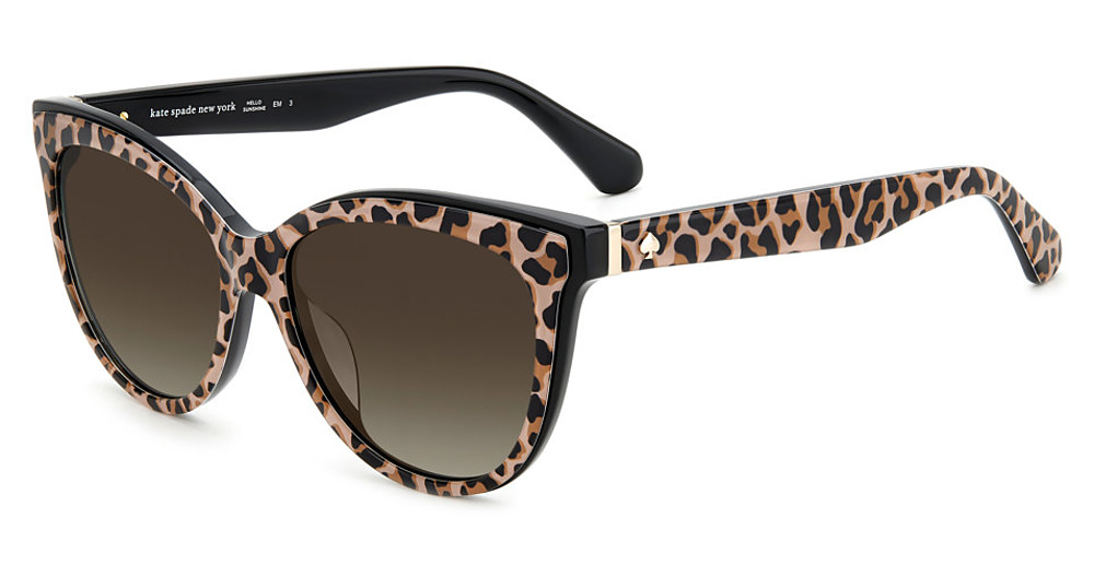 Kate Spade DAESHA/S/US cateye sunglasses in BK Leoprd/Brown Shaded