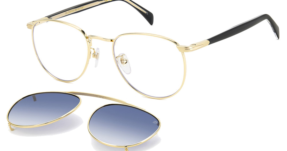 GOLD BLCK_ / BLUE SHADED POLARIZED
