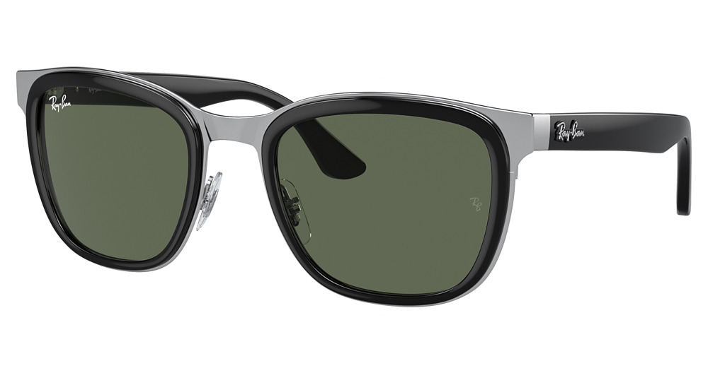 BLACK ON SILVER / DARK GREEN