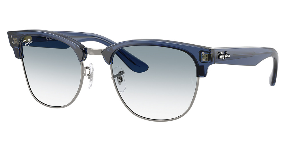 Ray-Ban RBR0504S CLUBMASTER REVERSE round sunglasses in Transp. Navy Blue on Gunmetal