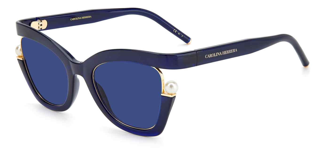 Carolina Herrera CH-0002/S irregular sunglasses in Blue