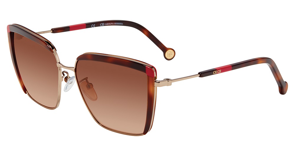 Carolina Herrera SHE148 square sunglasses in Tortoise 08 Fe
