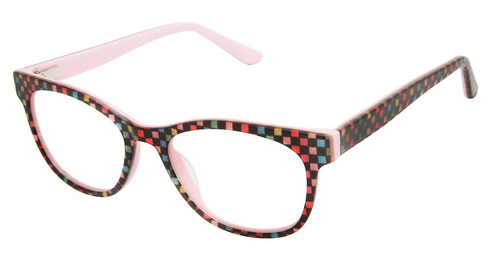 glitter checker print