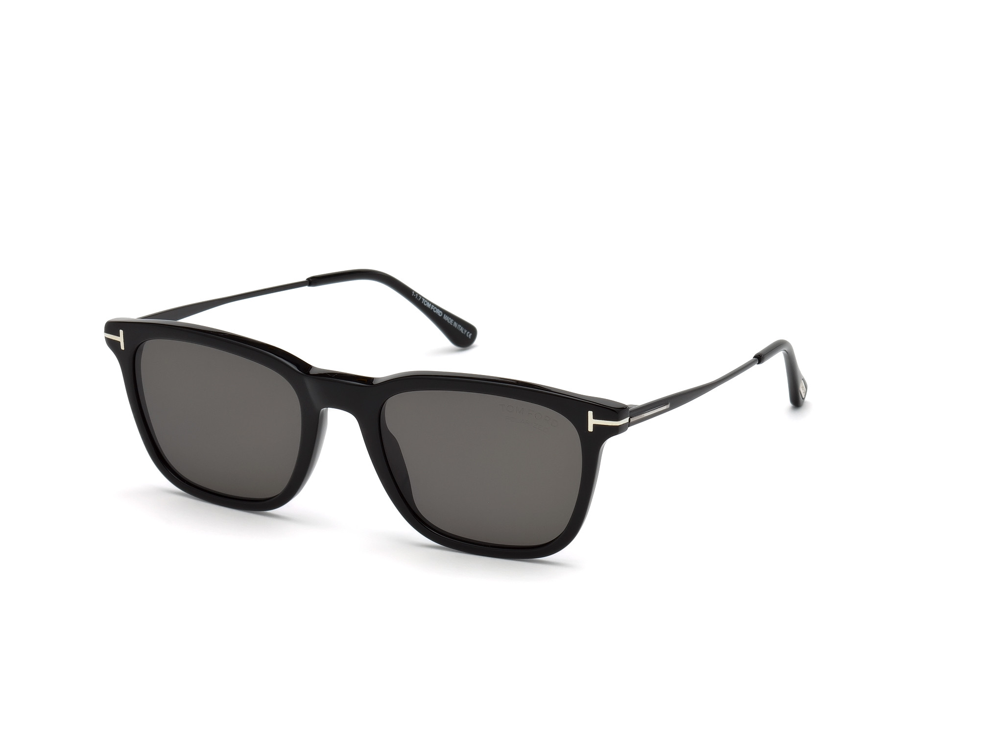 Tom Ford FT0625-F Arnaud-02 square sunglasses in Shiny Black, Shiny Black Metal