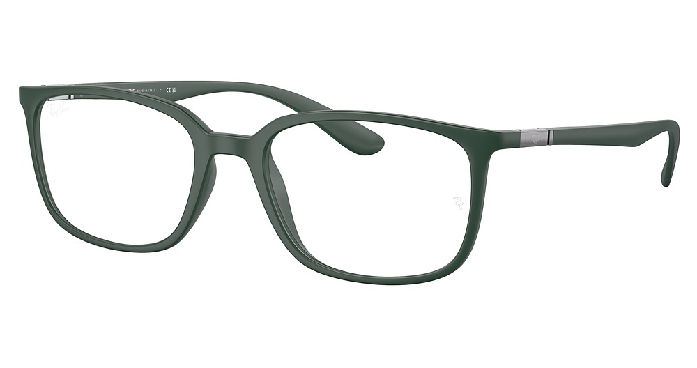 Ray-Ban RX7208 square eyeglasses in Matte Green