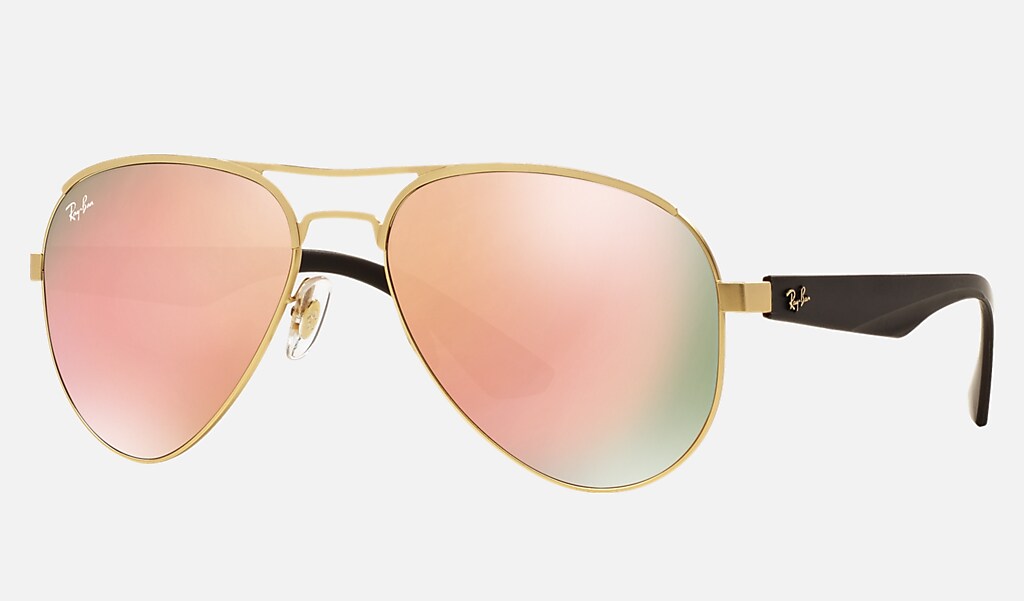 MATTE GOLD / LIGHT BROWN MIRROR PINK