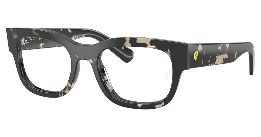 Ray-Ban RX5528M round eyeglasses in Havana Grey