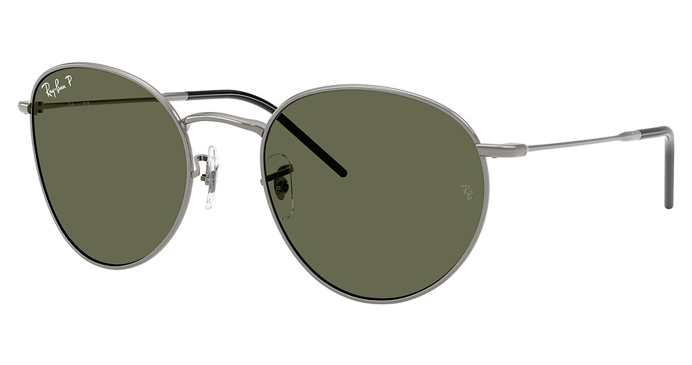 Ray-Ban RBR0103S ROUND REVERSE round sunglasses in Gunmetal/Polarized Dark Green