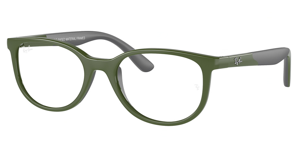 Ray-Ban RY1622 round eyeglasses in Green on Rubber Grey