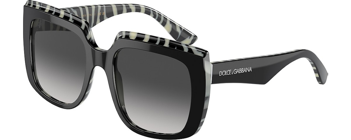 TOP BLACK ON ZEBRA / GREY GRADIENT