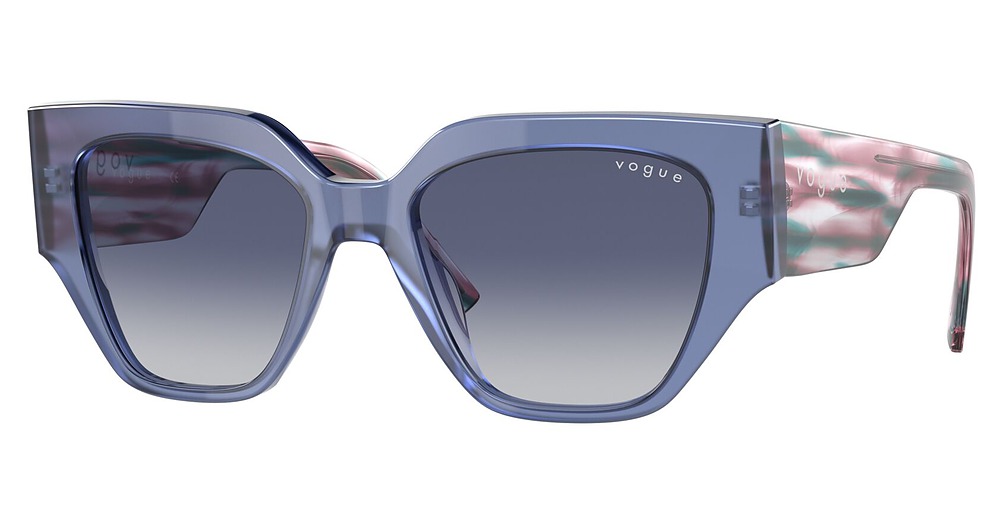TRANSPARENT LILAC / LIGHT GREY GRADIENT DARK BLUE