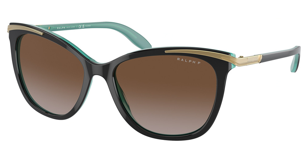 BLACK ON ACQUAMARINE / POLAR GRADIENT BROWN
