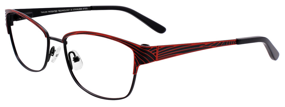 Satin Black & Red