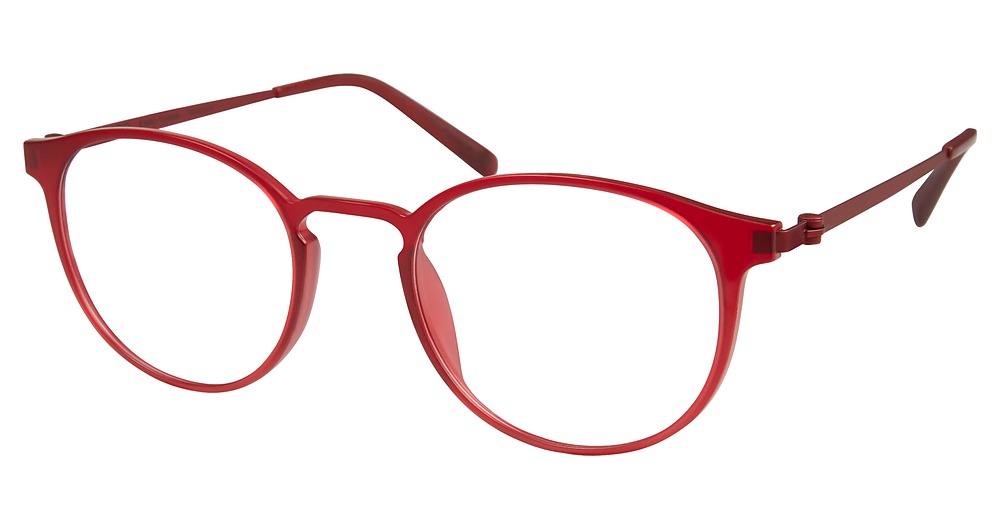 Modo 7002 round eyeglasses in Matte Red