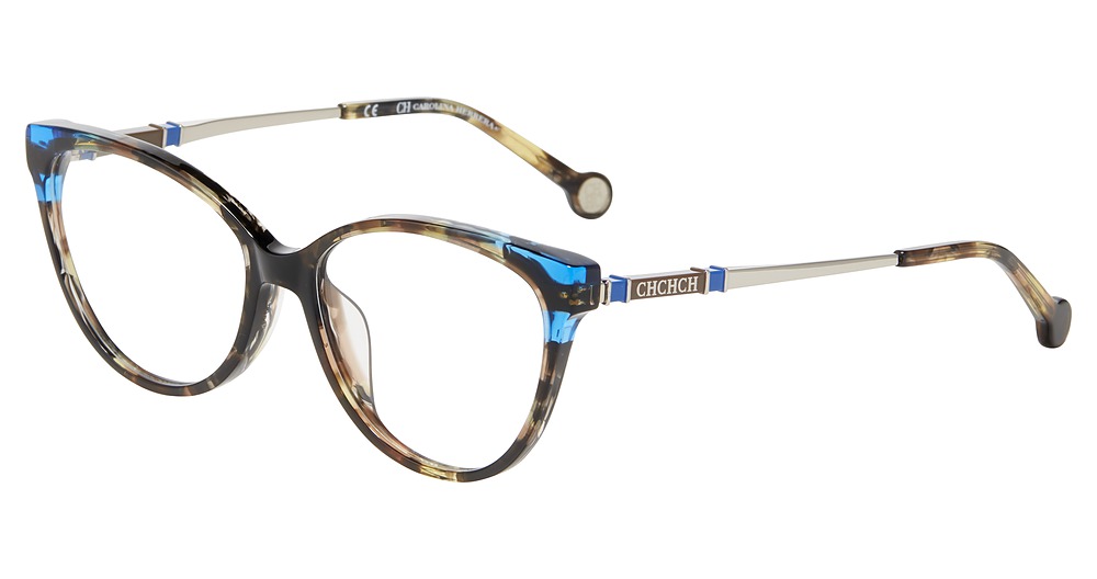 Carolina Herrera VHE851K cateye eyeglasses in Tortoise Blue 0743