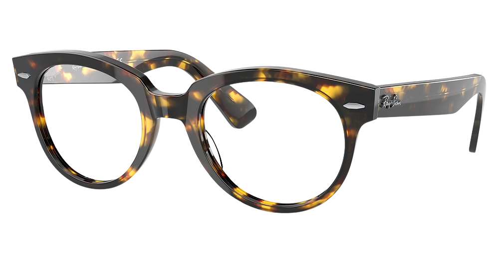 Ray-Ban RX2199VF round eyeglasses in Yellow Havana