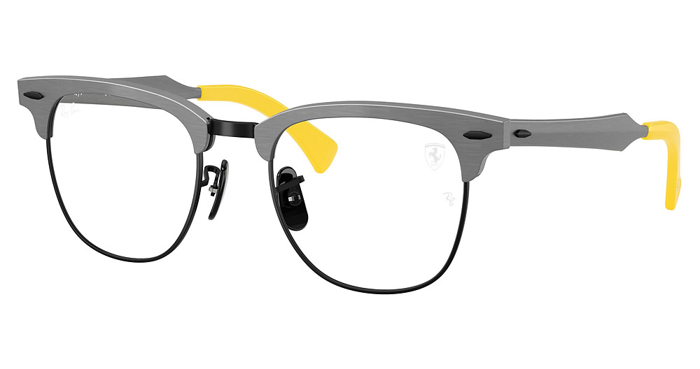 Ray-Ban RX3807VM round eyeglasses in Brushed Gunmetal on Blac