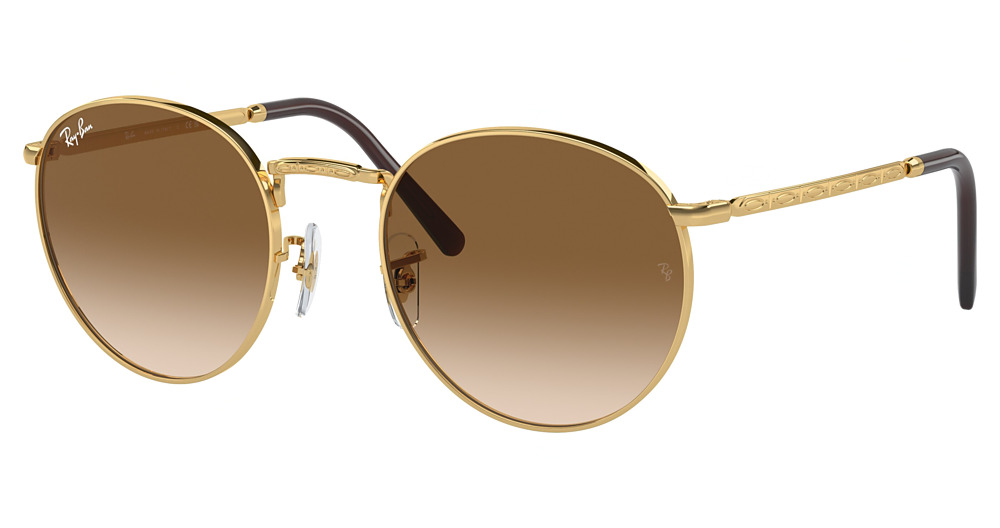 Ray-Ban RB3637 NEW ROUND round sunglasses in Arista/Clear Gradient Brown