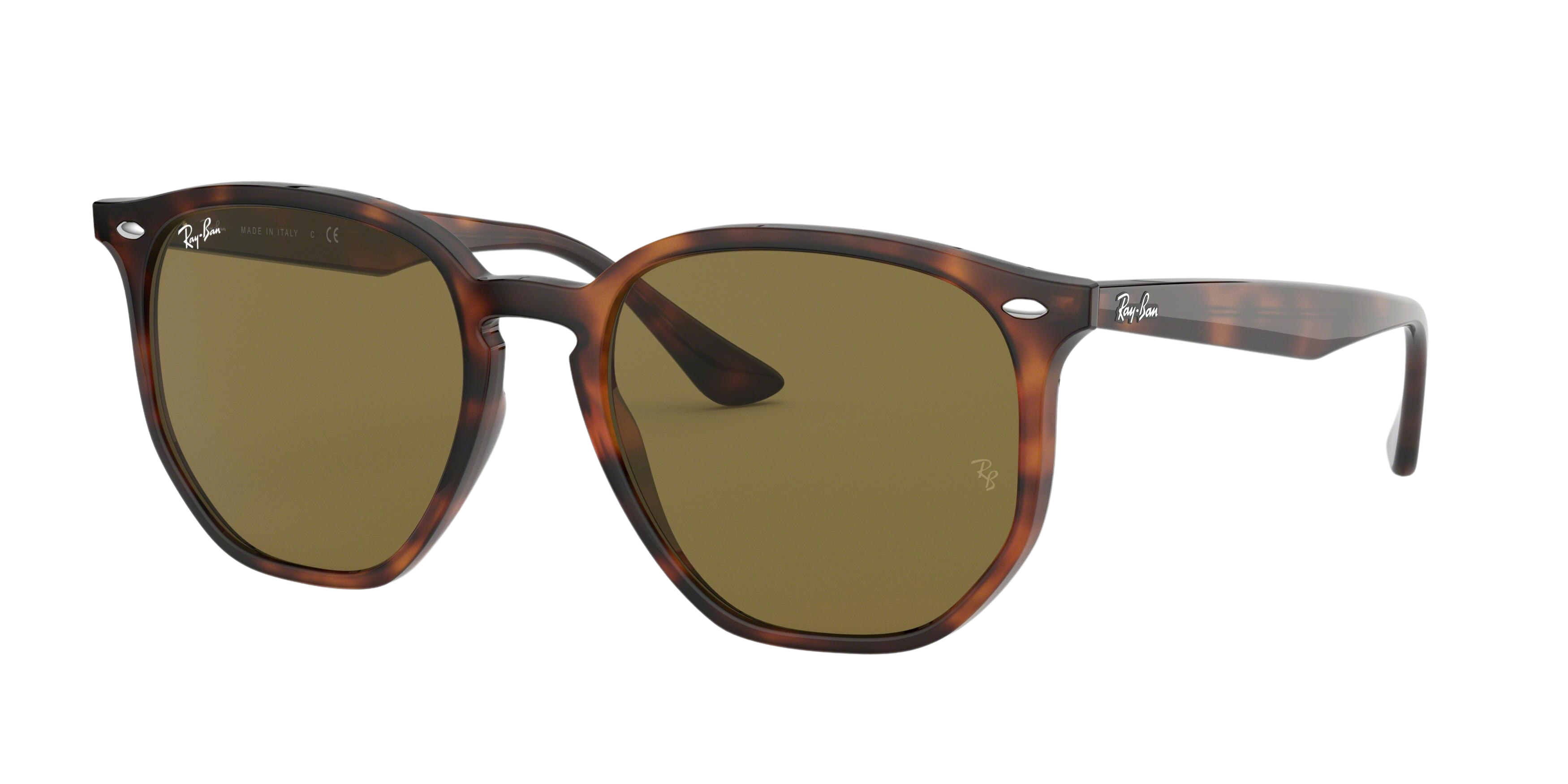 Ray-Ban RB4306F round sunglasses in Havana