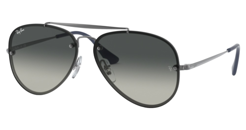Ray-Ban RJ9548SN aviator sunglasses in Gunmetal/Grey Gradient Dark Grey