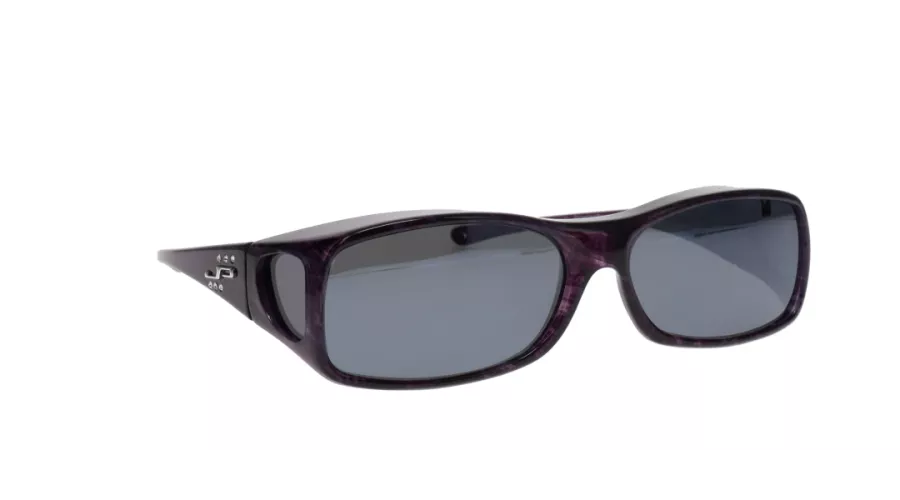 Purple Heart With Swarovski® Crystals / Grey Lens