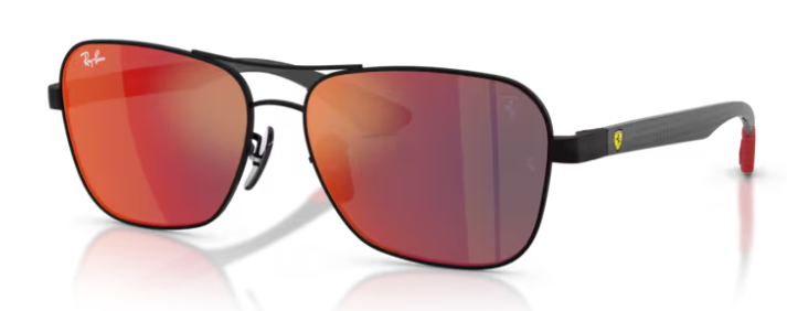 MATTE BLACK / DARK GREY MIRROR BLUE/RED