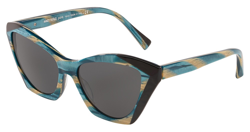 TEAL METALLIC HORN/NOIR / GREY