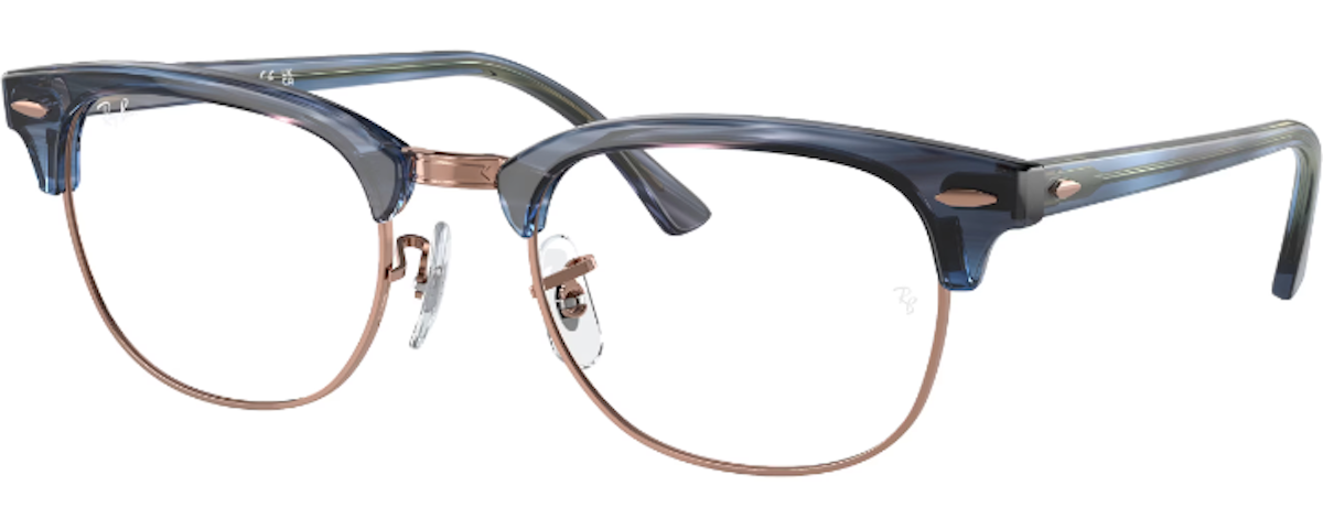 STRIPED BLUE ON ROSEGOLD