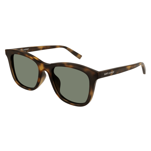 Saint Laurent SL 587/K rectangle sunglasses in Havana/Green