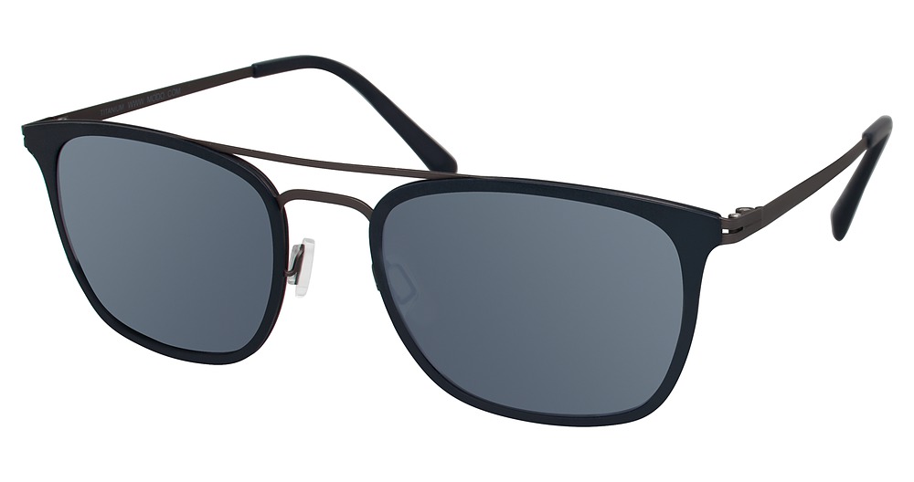 Modo 657 aviator sunglasses in Black/Grey Lens, Silver Mirror