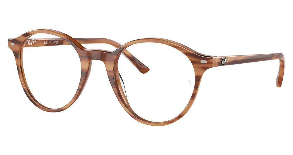 Ray-Ban RX5430F #N/D round eyeglasses in Striped Brown