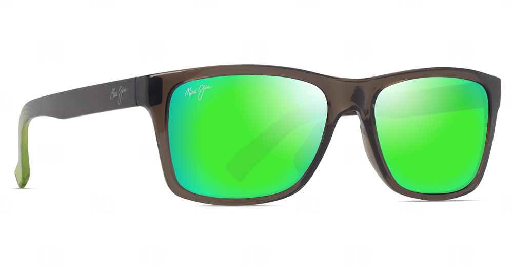 Shiny Trans Dark Grey w/Green / MAUIGreen